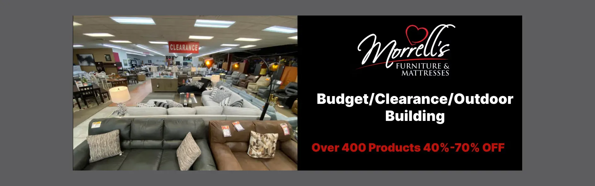 Visit Our Clearance Building - Over 400 Products at 40-70% Off!